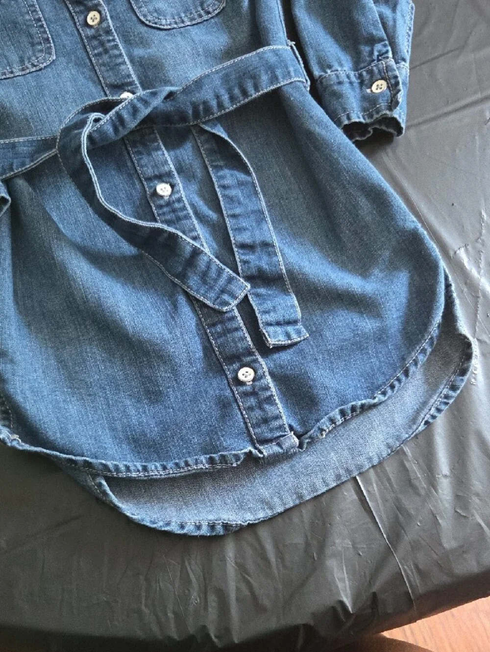 Old Navy Girls Denim Shirt Dress Blue